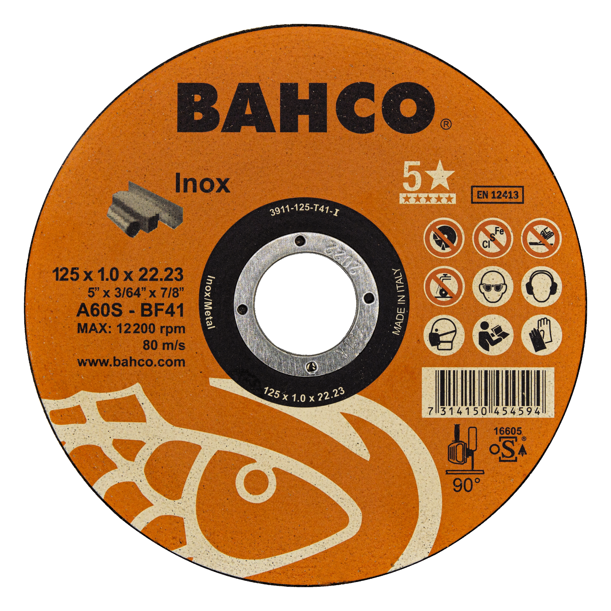 картинка Высокопроизводительные дисковые пилы для нержавеющей стали 230 x 1.9 x 22.23mm BAHCO 3911-230-T41-I от магазина "Элит-инструмент"