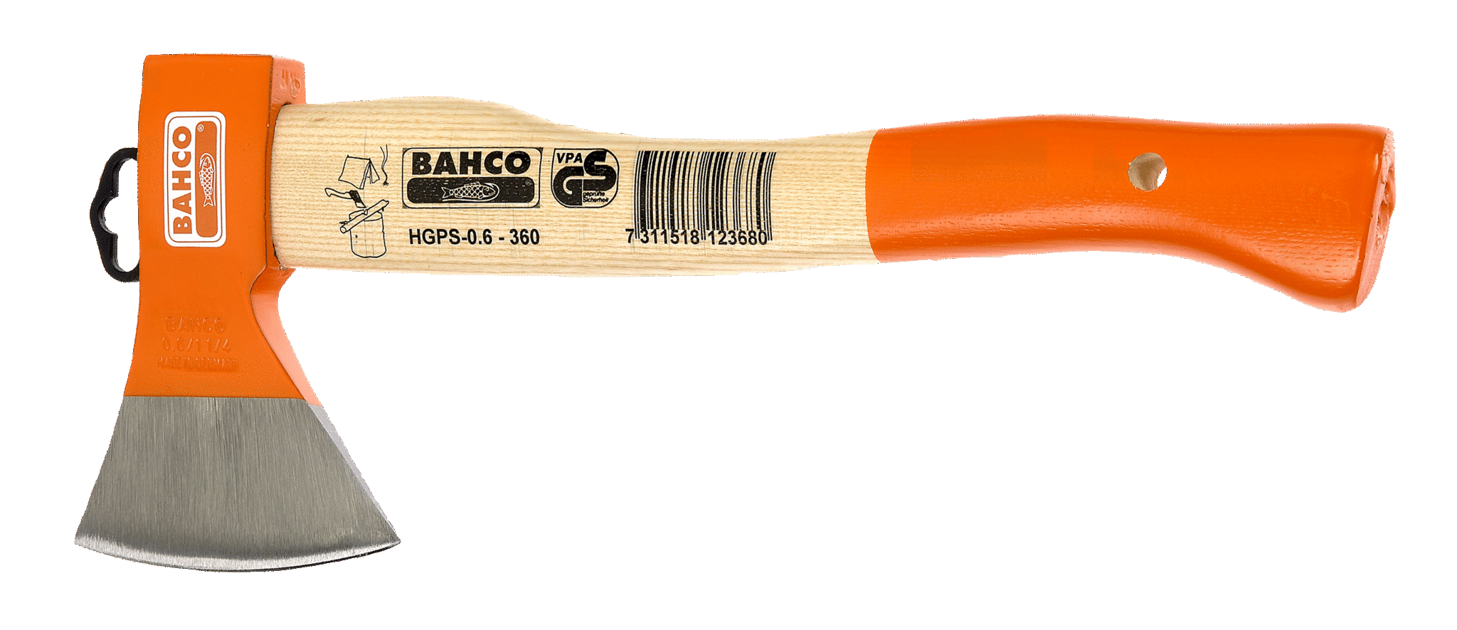 Туристский топор универсальный, деревянная рукоятка BAHCO HGPS-1.0-400