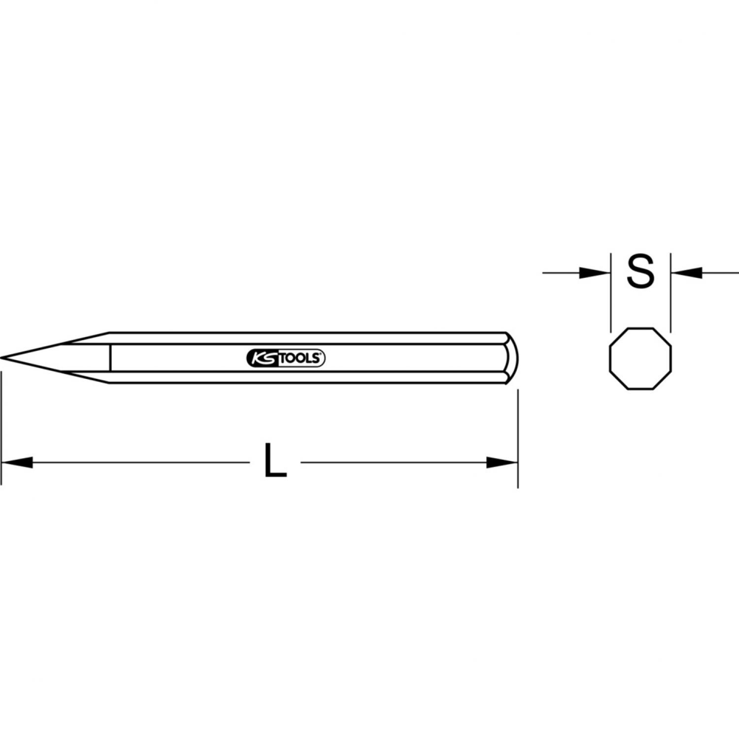 картинка Коническое зубило, 8-гранное, 350 мм подвеска от магазина "Элит-инструмент"