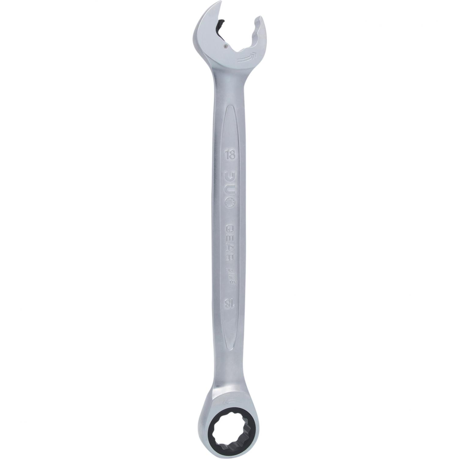 картинка Комбинированный ключ с трещоточным зевом DUO GEARplus, 18 мм от магазина "Элит-инструмент"
