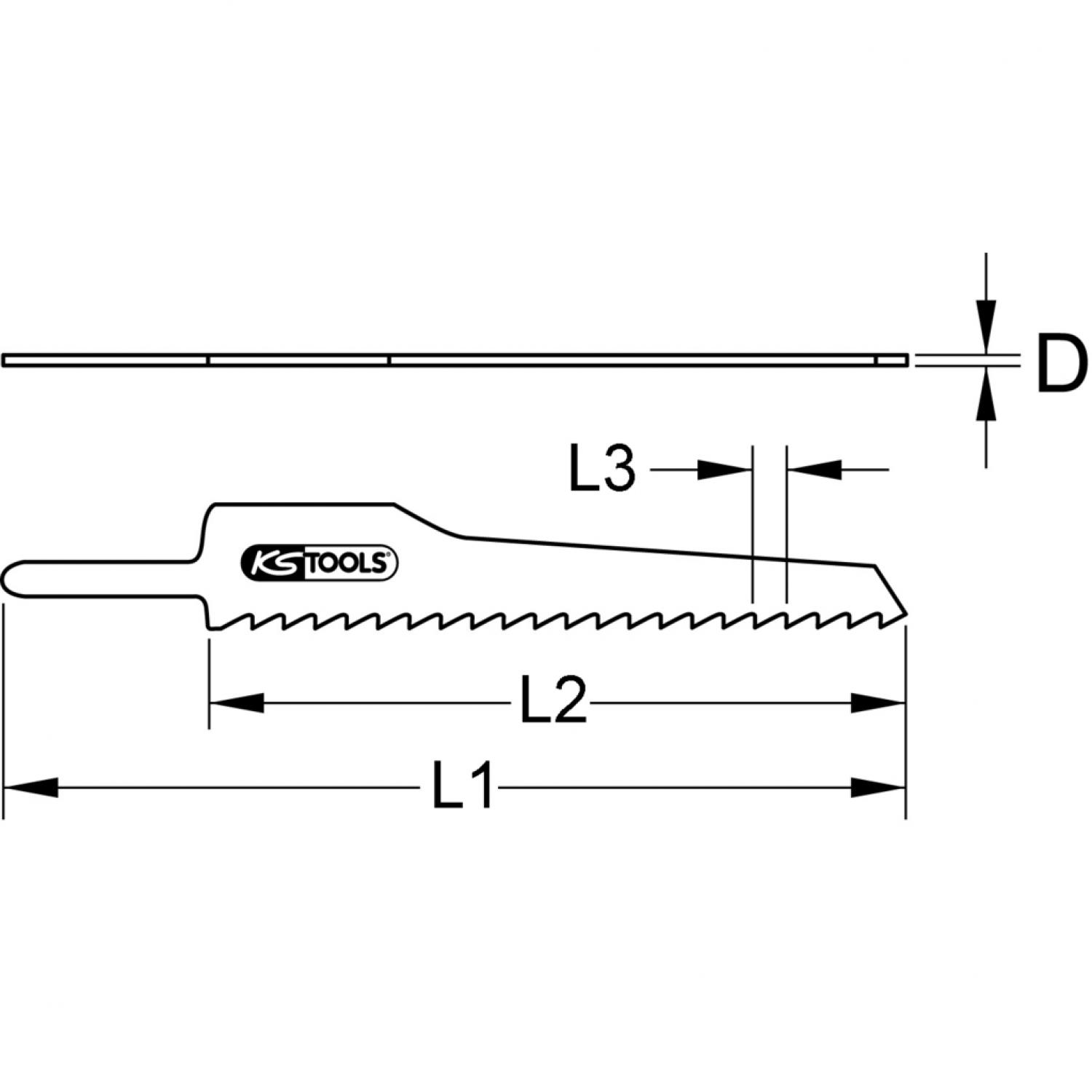 картинка Полотно для сабельной пилы, CV, 150 мм, 6,3 мм, 5 шт в упаковке от магазина "Элит-инструмент"