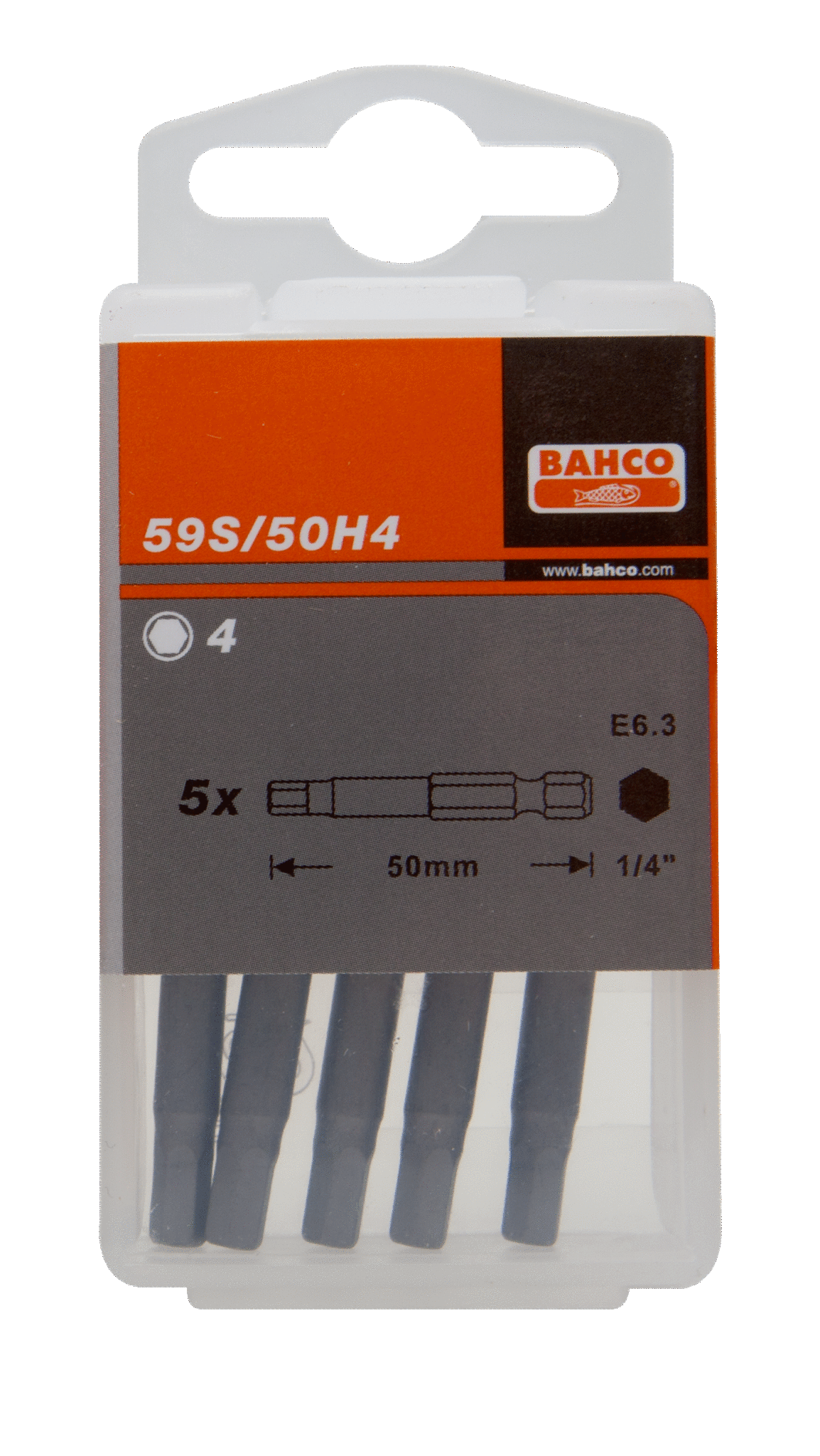 картинка Стандартные биты для отверток под винты с шестигранной головкой, дюймовые размеры, 50 мм BAHCO 59S/50H5/32 от магазина "Элит-инструмент"