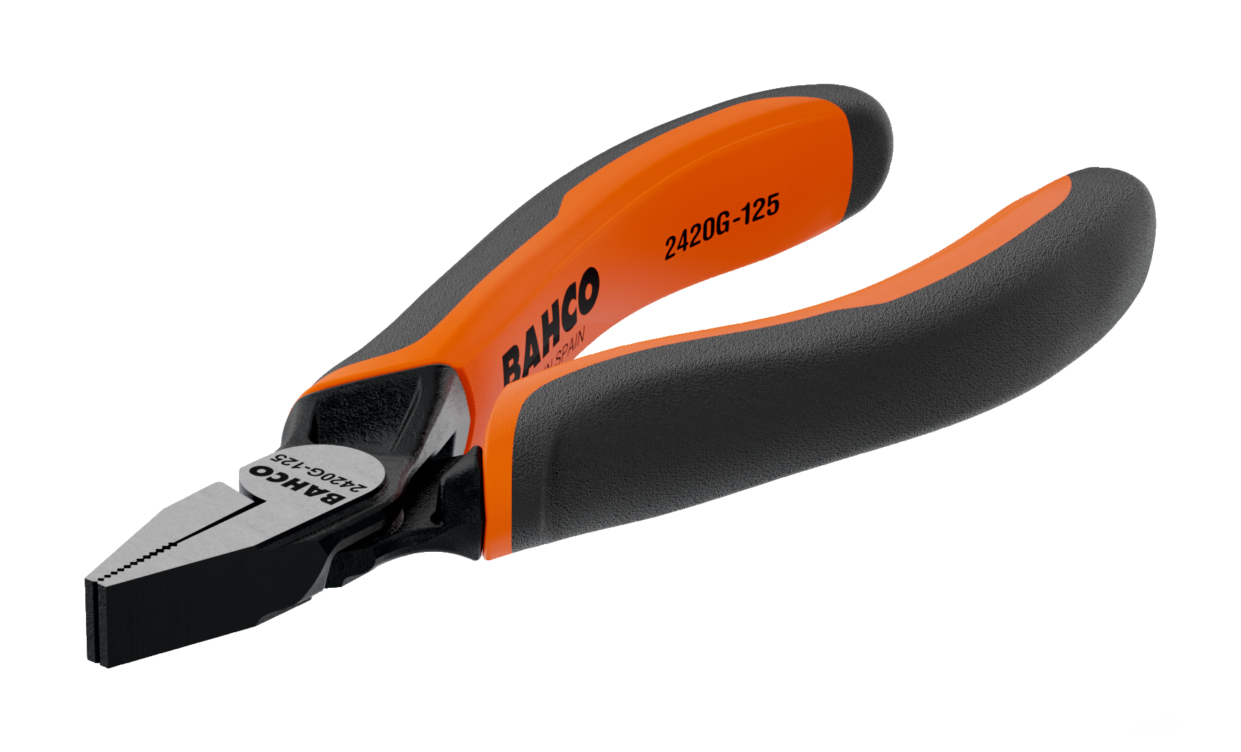 Плоскогубцы ERGO™ с короткими губками с двухкомпанентными рукоятками и фосфатным покрытием (125 mm) Промышленная упаковка BAHCO 2420G-125IP