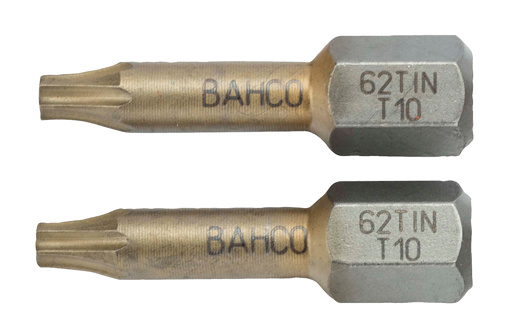 картинка Торсионные биты с покрытием из нитрида титана для отверток Torx®, 25 мм BAHCO 62TIN/T20 от магазина "Элит-инструмент"