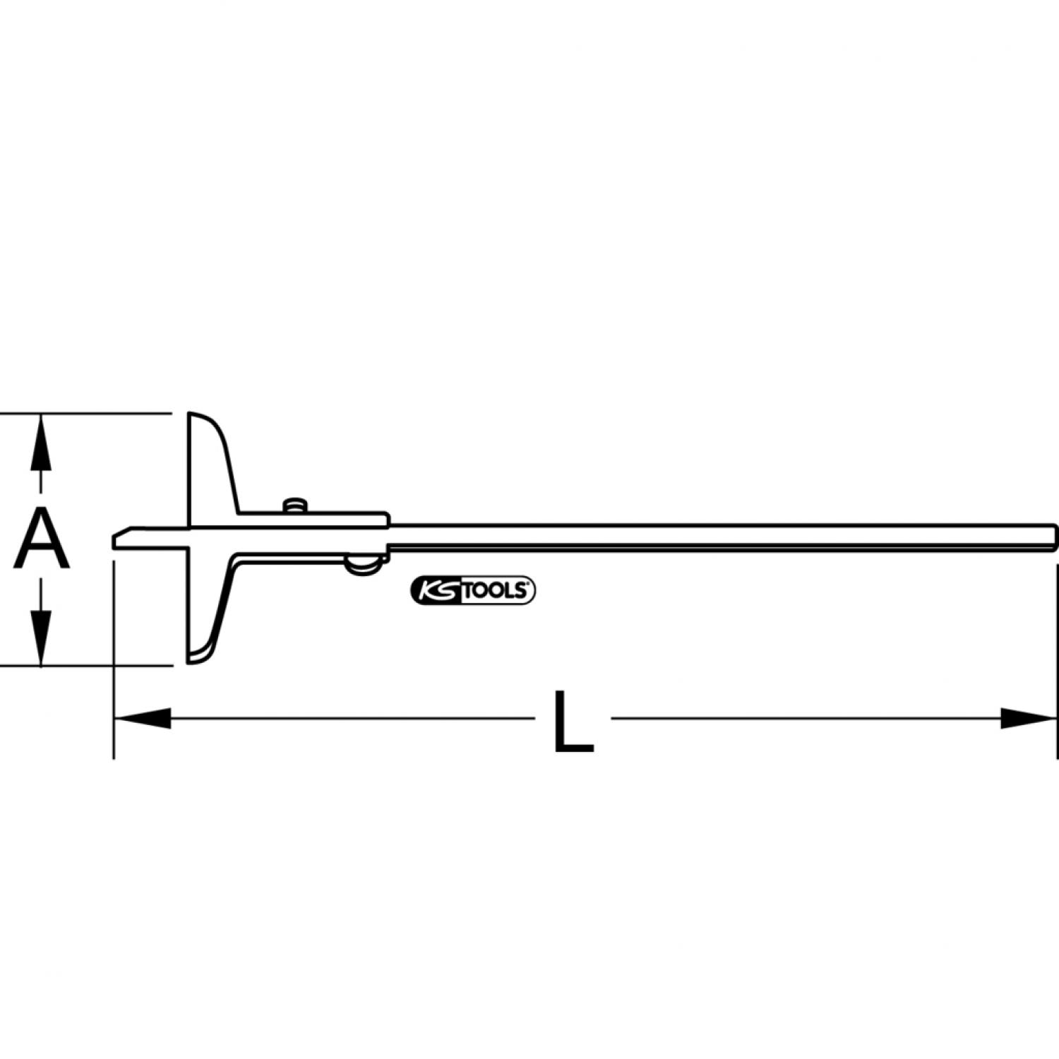 картинка Штангенглубиномер, 0-300 мм, высота 125 мм от магазина "Элит-инструмент"