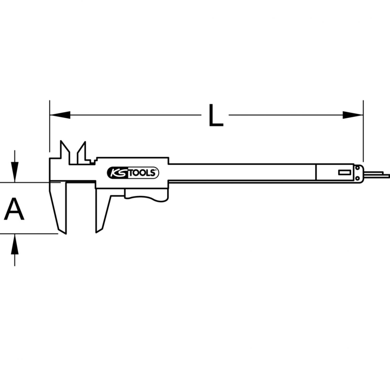 картинка Карманный штангенциркуль 0-150 мм, 235 мм от магазина "Элит-инструмент"