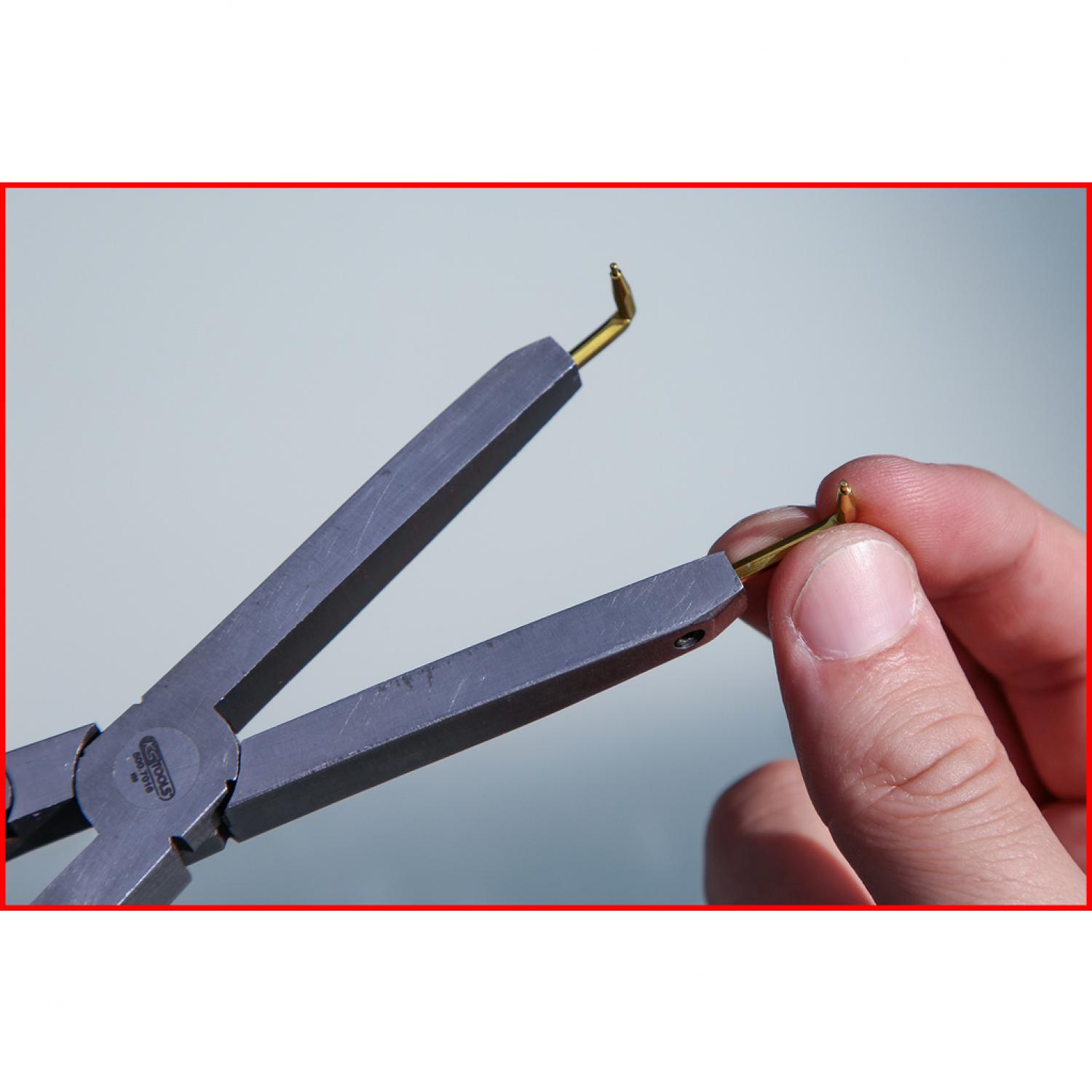 картинка Пара наконечников для двухшарнирных клещей для стопорных колец, 1,0 мм, угол 90° от магазина "Элит-инструмент"
