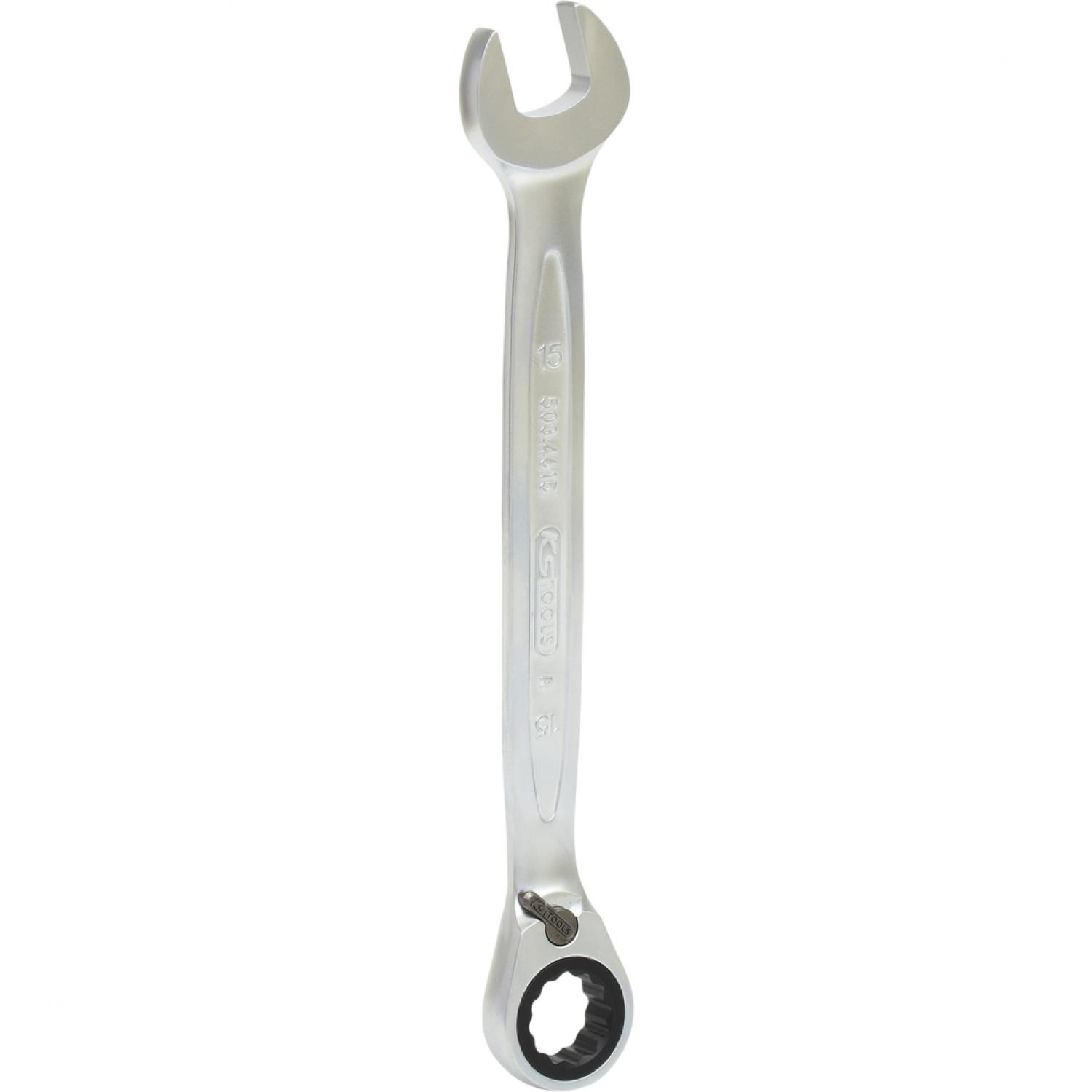 картинка Комбинированный ключ с трещоткой GEARplus, переключающийся, 15 мм подвеска от магазина "Элит-инструмент"