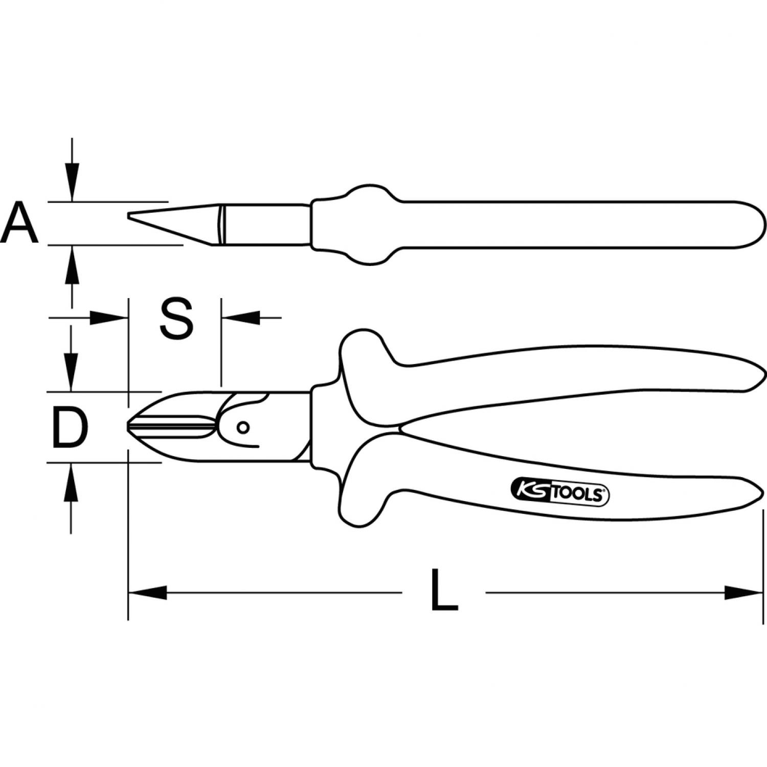картинка Диагональныйе бокорезы SlimPOWER , 160mm от магазина "Элит-инструмент"