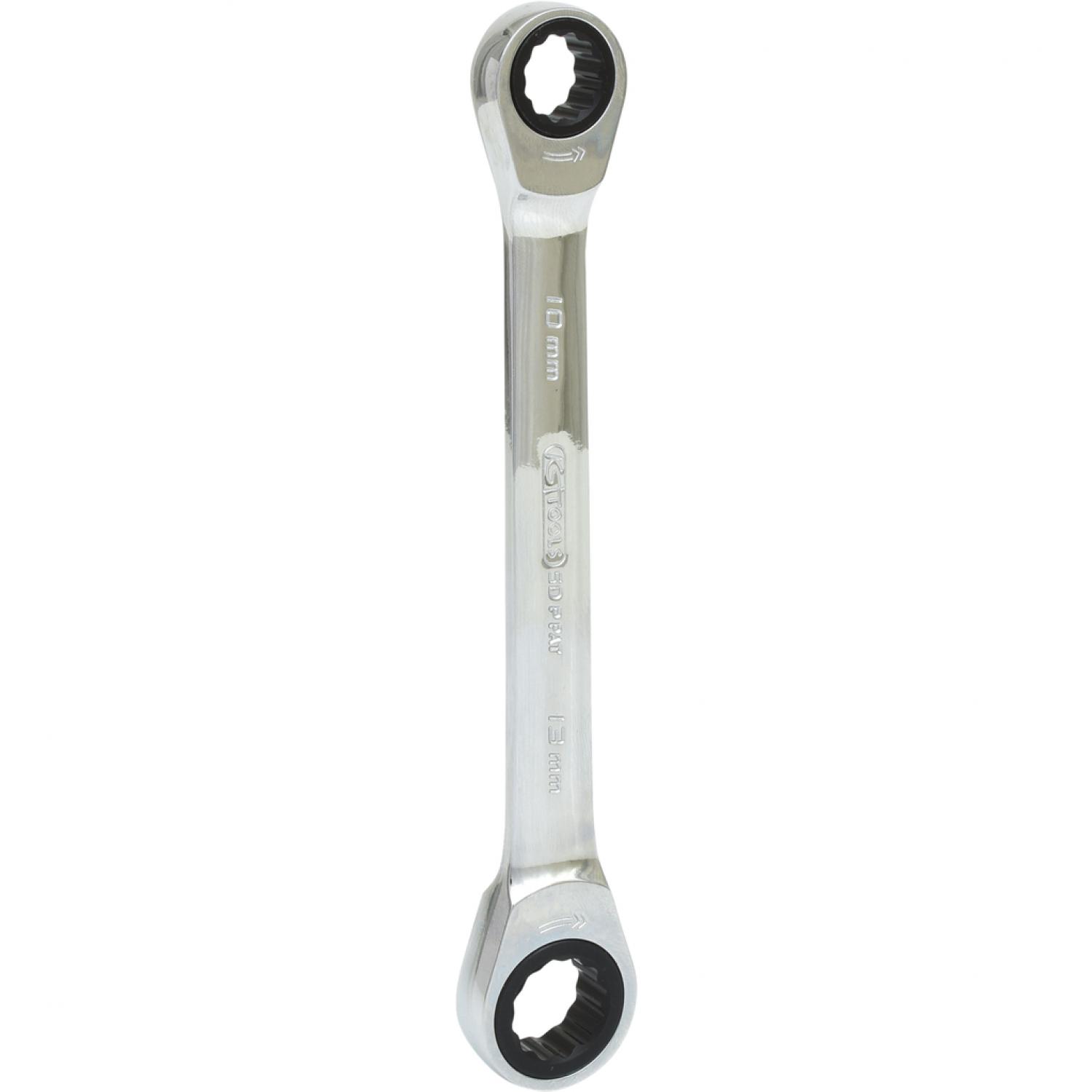 картинка Двусторонний комбинированный ключ с трещоткой GEARplus, 10х13 мм от магазина "Элит-инструмент"