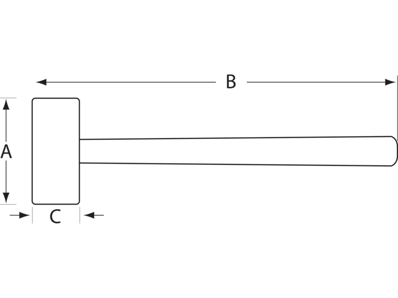 картинка Рихтовочная кувалда, рукоятка из композитного материала BAHCO 3625PU-60 от магазина "Элит-инструмент"