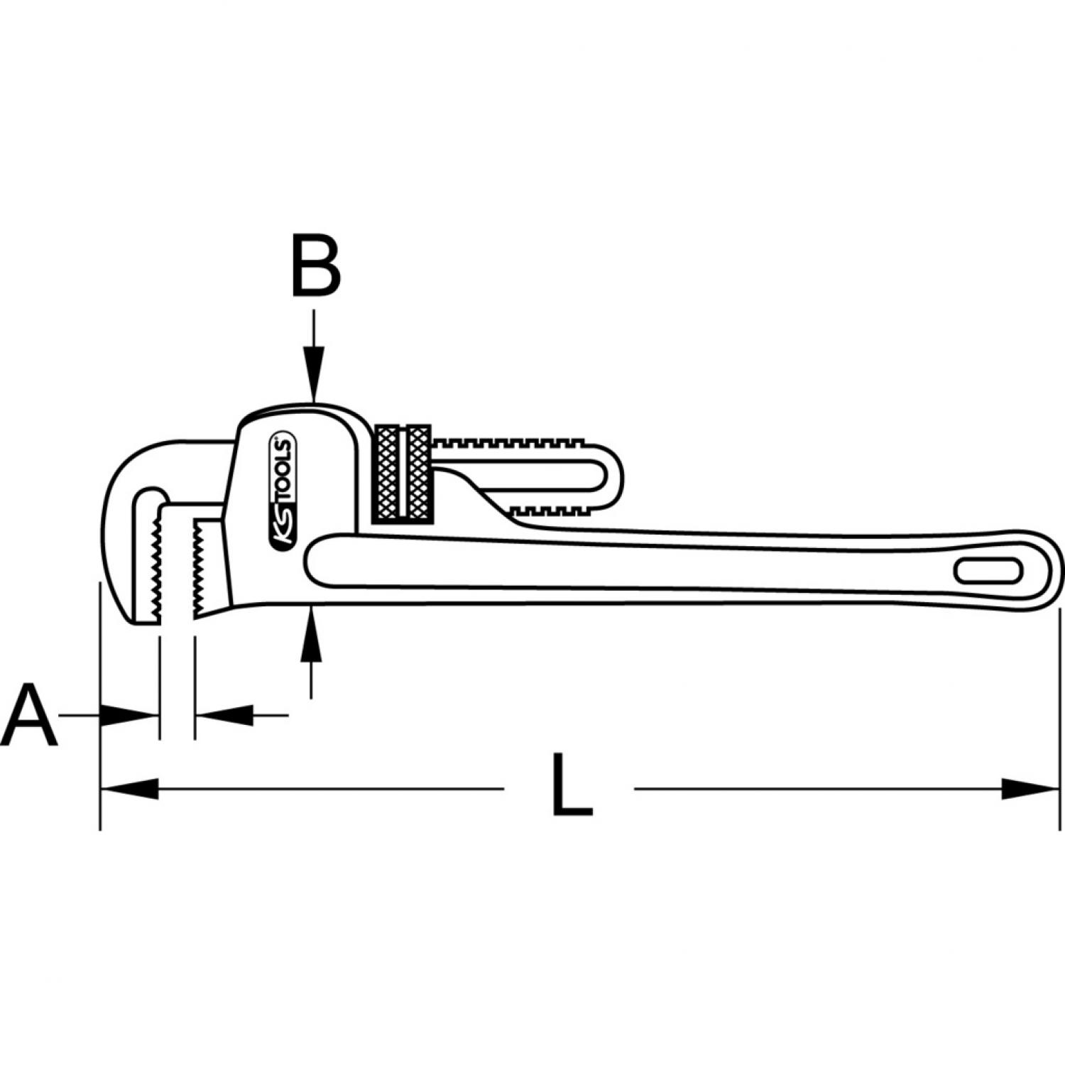 картинка Алюминиевые одноручные трубные клещи, 1,1/2'' от магазина "Элит-инструмент"
