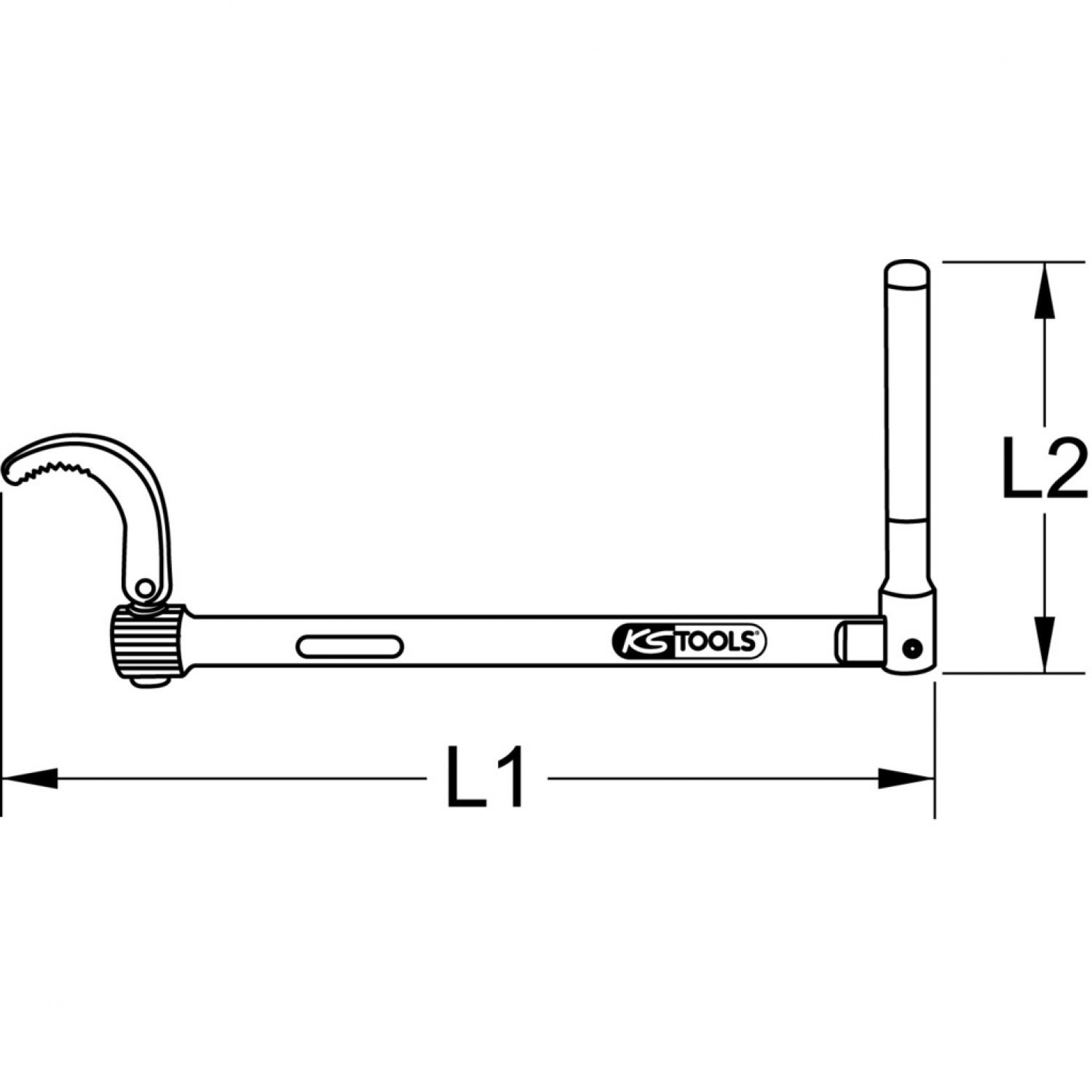 картинка Гаечный ключ для кранов с вертикальным креплением Ø 10-32 мм, 275 мм от магазина "Элит-инструмент"