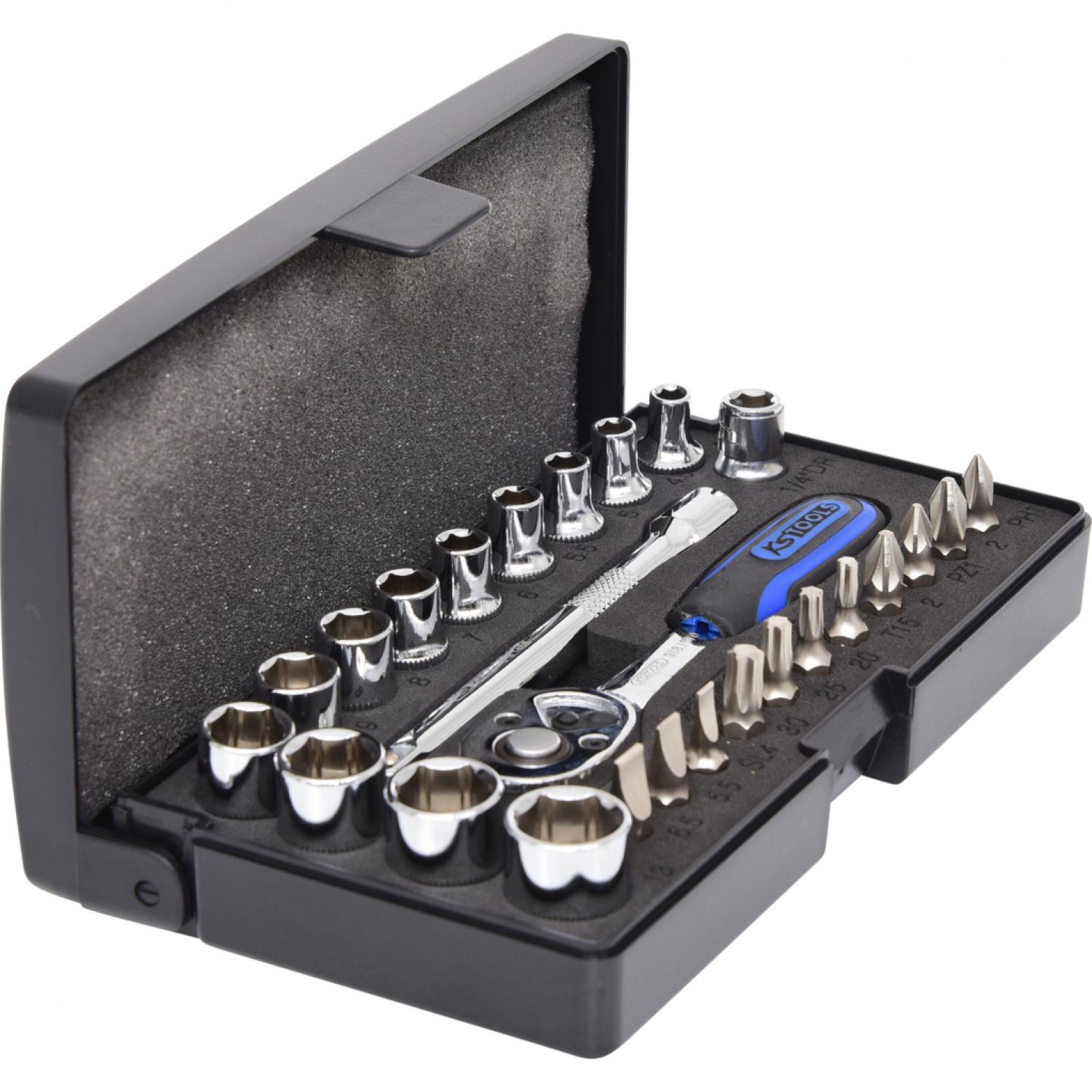 картинка Комплект торцовых ключей CHROMEplus 1/4'', 26 шт от магазина "Элит-инструмент"