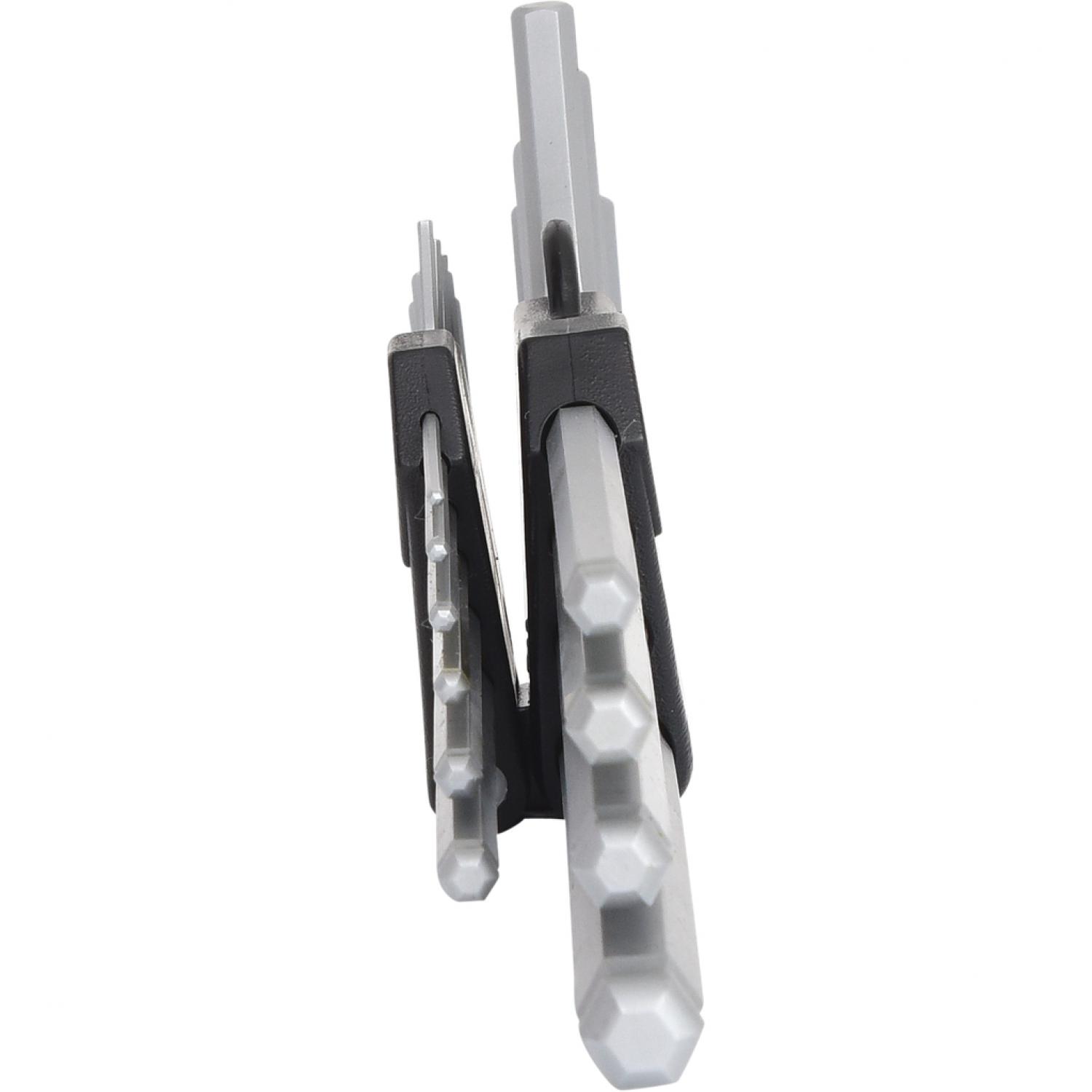 картинка Комплект угловых штифтовых ключей с внутренним шестигранником и шаровой головкой в откидном держателе, 10 шт от магазина "Элит-инструмент"