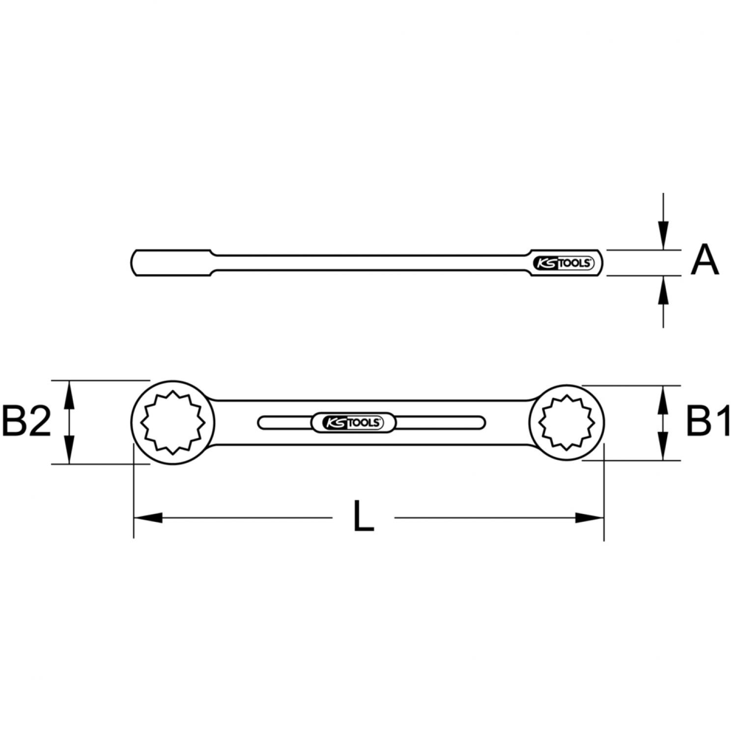 картинка Двусторонний накидной ключ ULTIMATEplus, 21x23 мм от магазина "Элит-инструмент"