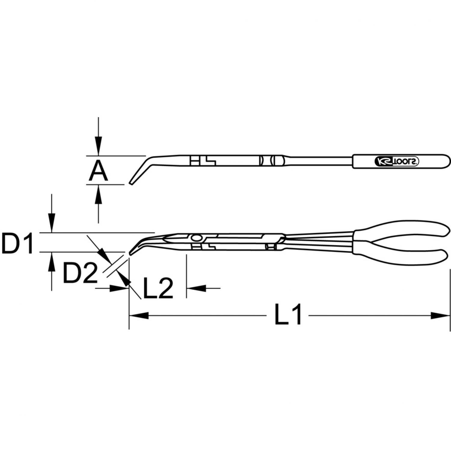 картинка Комплект круглогубцев с двойным шарниром, с изгибом 45°, XL от магазина "Элит-инструмент"