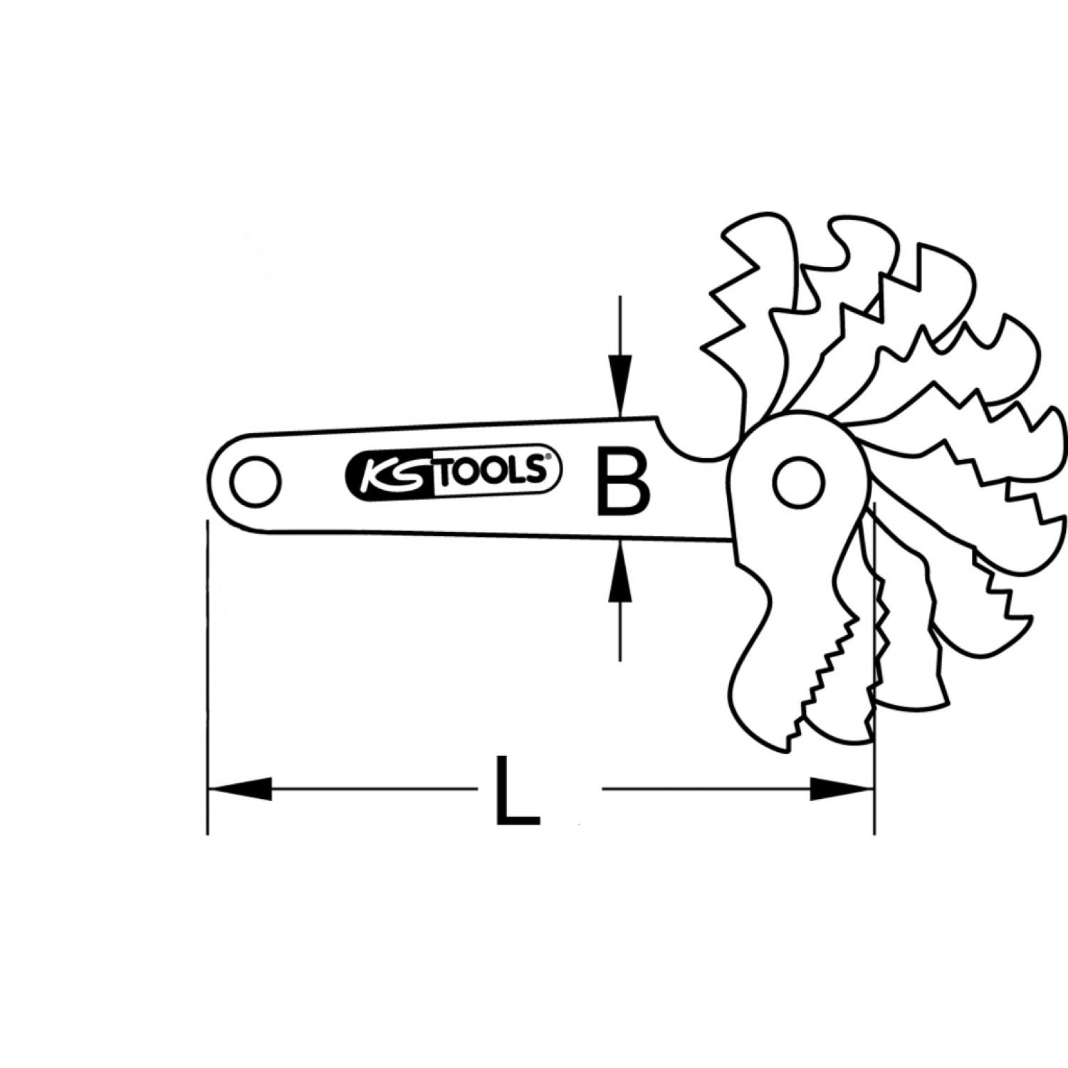 картинка Трапециевидный стальной резьбовой шаблон, для резьбы 30°, 2-12 мм от магазина "Элит-инструмент"
