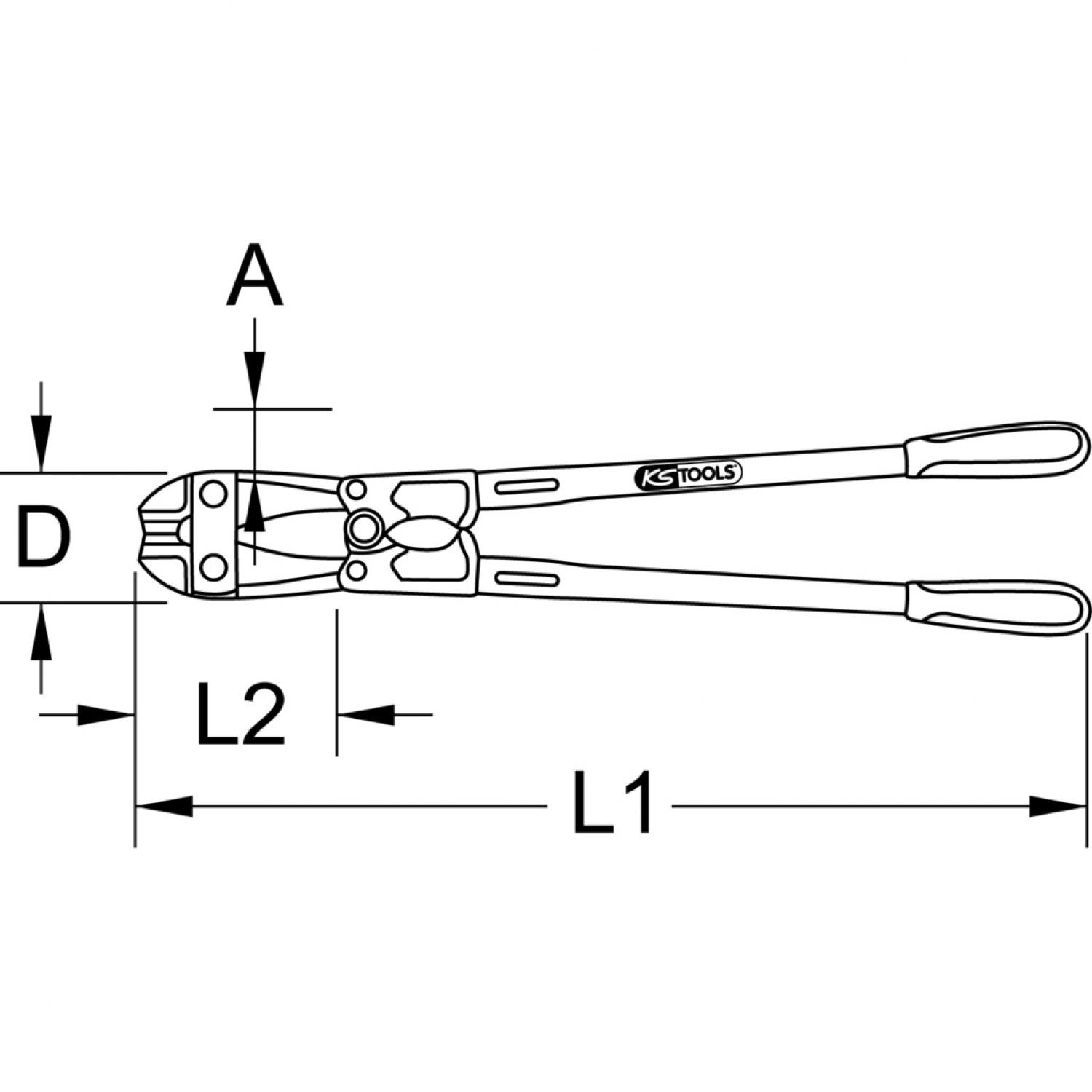 картинка Болторез с трубчатой рукояткой, 65 мм подвеска от магазина "Элит-инструмент"